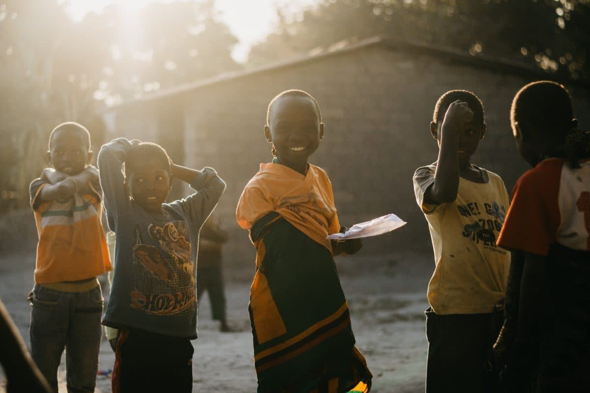 Child reading outdoors
